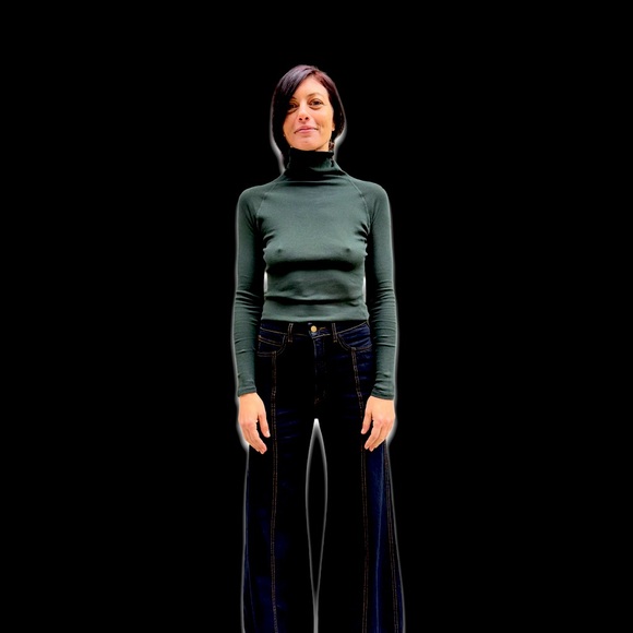 Vintage Judi Rosin Y2K Ultra Rare GBU Mega Bell Bottom Iconic Elephant Jeans - Picture 7 of 11